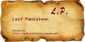 Leif Pantaleon névjegykártya