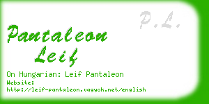pantaleon leif business card